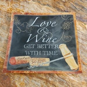 Decorative glass Wine-Themed Plate, Platter